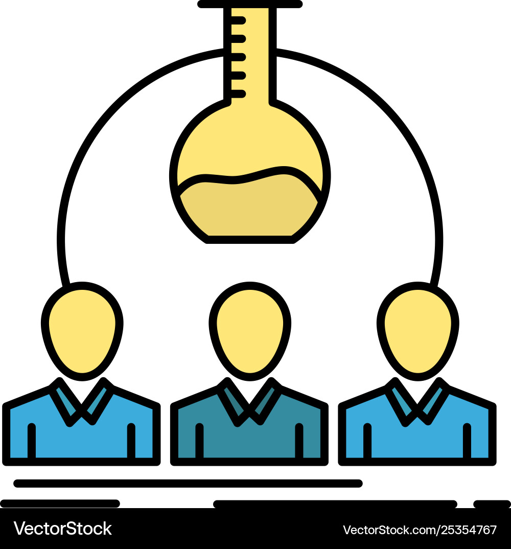 Laboratory lab man experiment scientist flat Laboratory lab man experiment scientist flat Vector Image