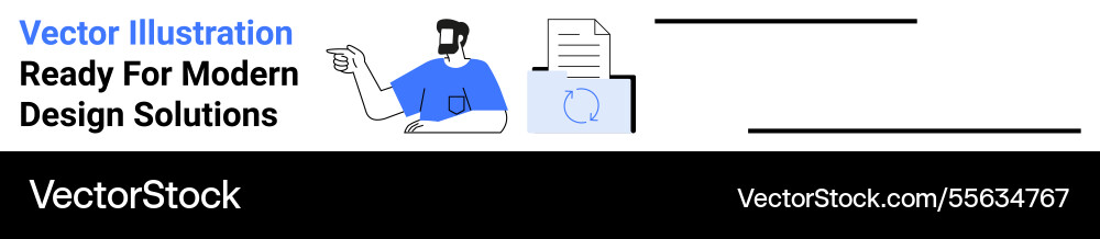 Man pointing with documents graphs and text Man pointing with documents graphs and text vector image