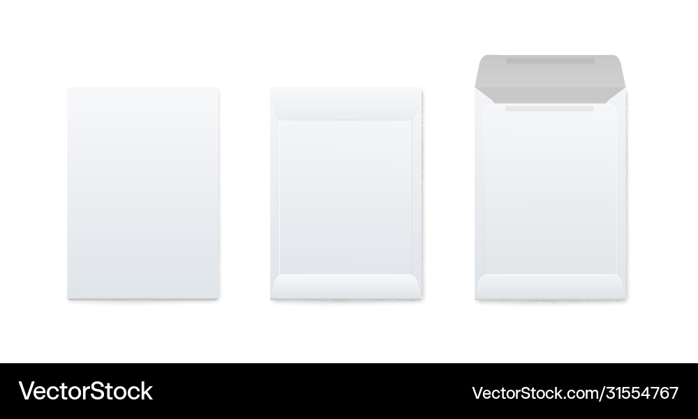 Mockups set vertical blank open and closed Mockups set vertical blank open and closed Vector Image