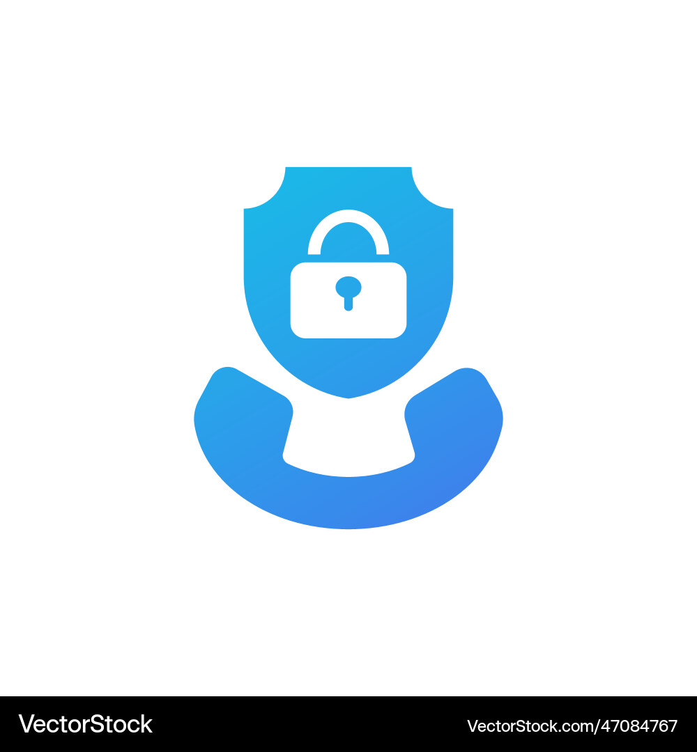 Protection security call connection encryption Protection security call connection encryption vector image