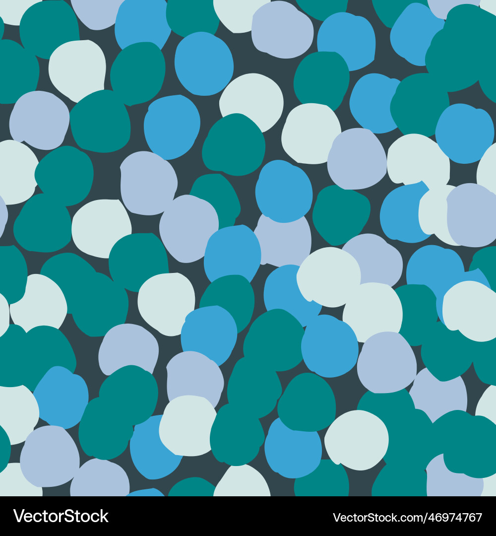 Seamless pattern with abstract shapes in blue vector image