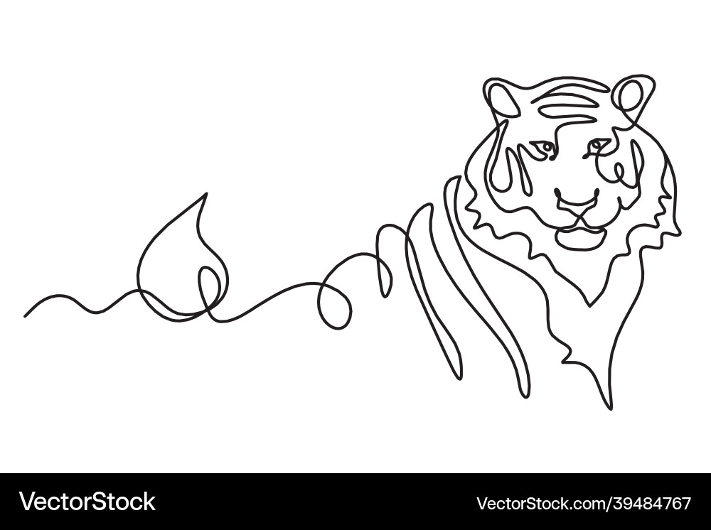 Silhouette of abstract tiger with element Silhouette of abstract tiger with element vector image