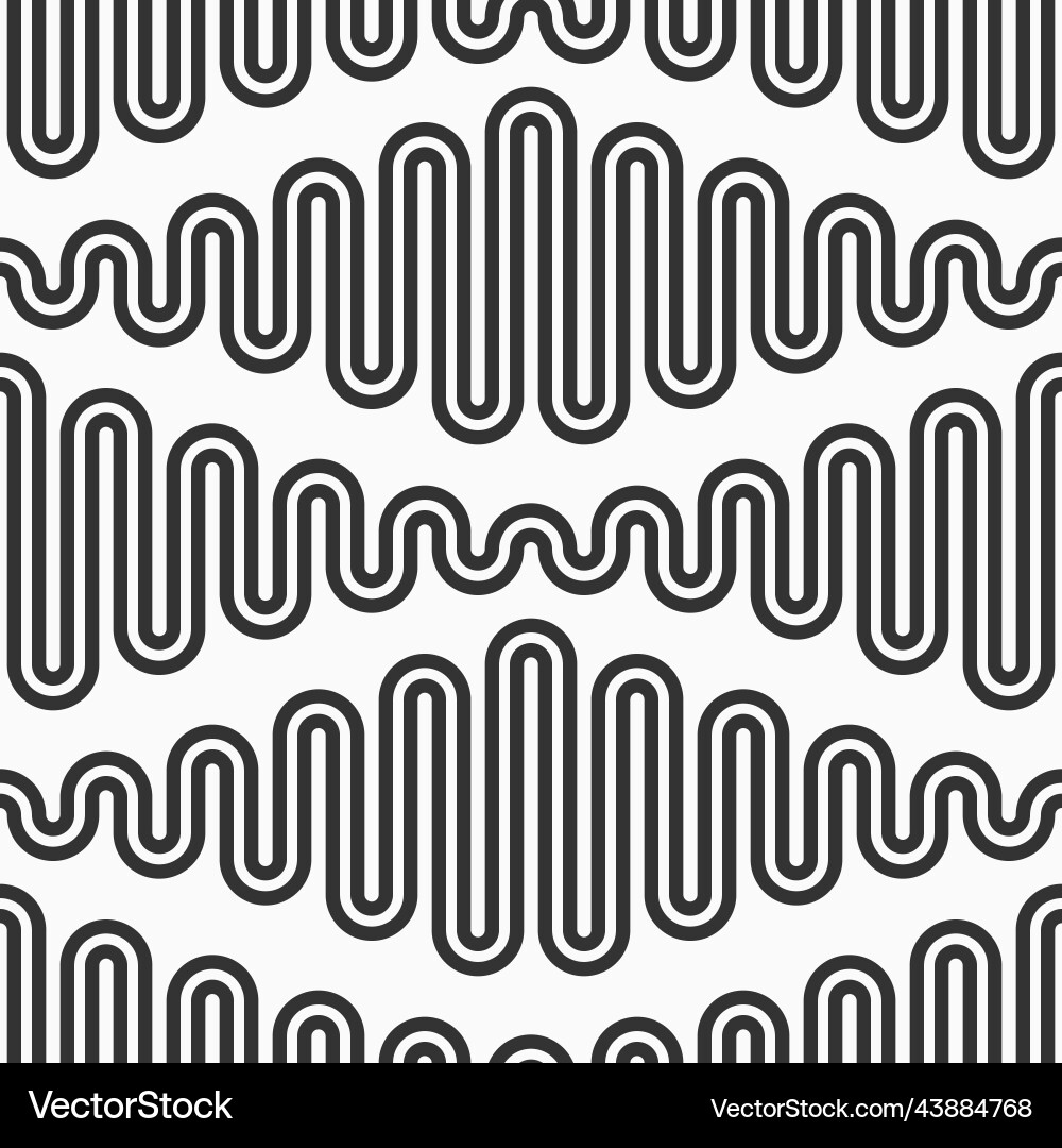 Abstract seamless pattern zigzag smooth lines vector image