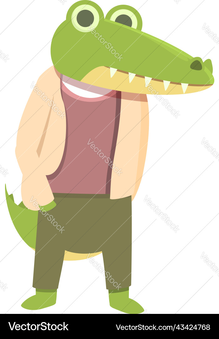 Activity crocodile icon cartoon jungle kid Activity crocodile icon cartoon jungle kid vector image
