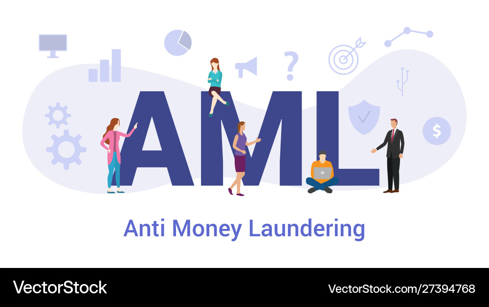 AML Anti-Money Laundering Concept Royalty Free Vector Image