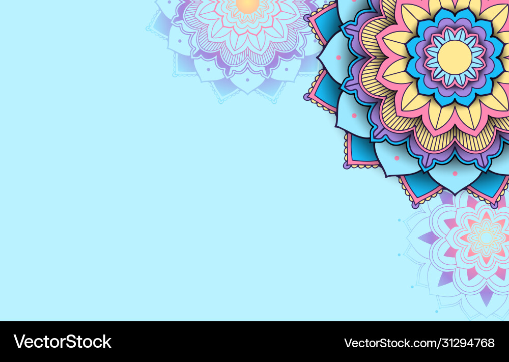 Background template with mandala pattern design Background template with mandala pattern design vector image