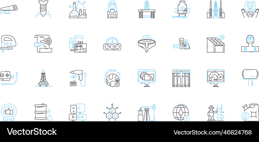Data analytics linear icons set mining modeling Data analytics linear icons set mining modeling vector image