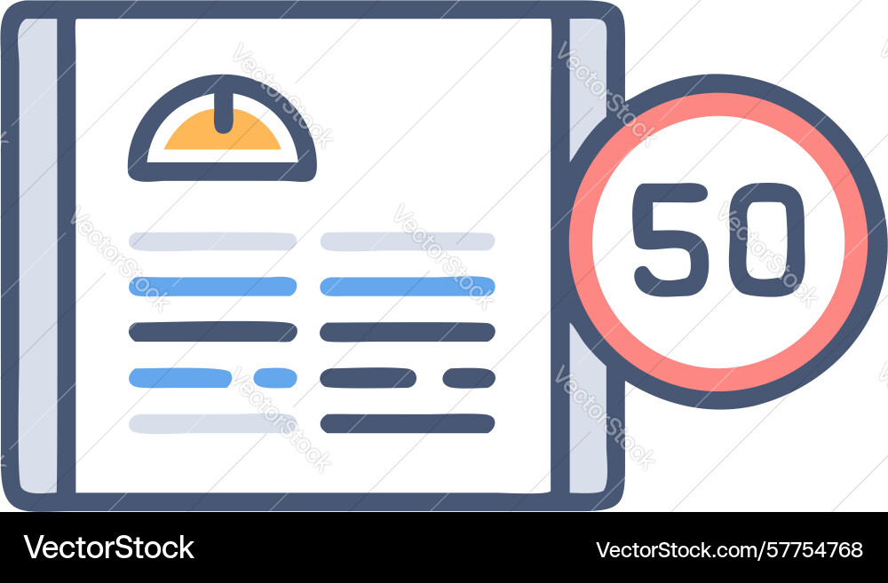 Document weight limit icon shipping data volume vector image
