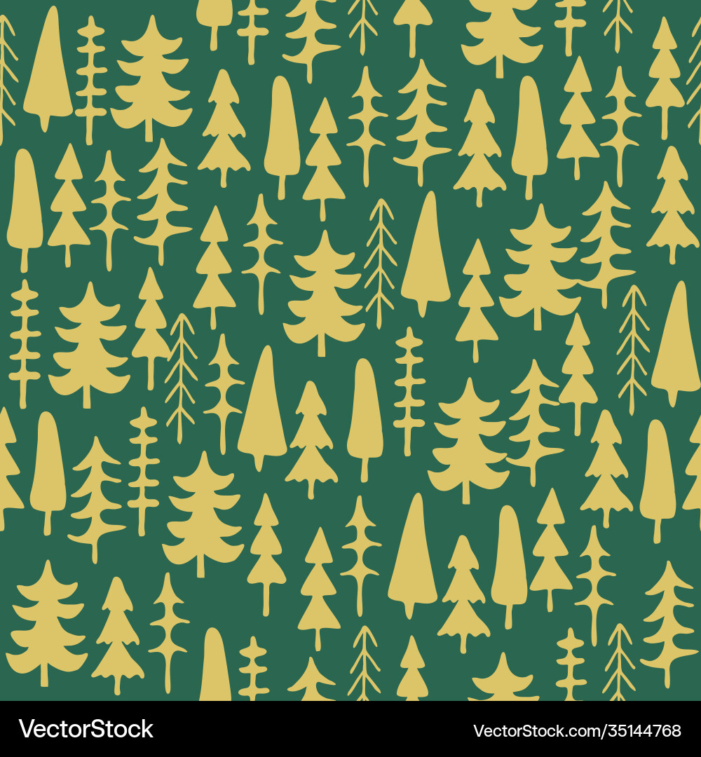 Fir tree seamless pattern colorful Fir tree seamless pattern colorful vector image