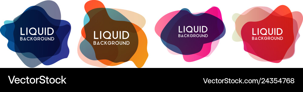 Fluid Gradient Abstract Shapes Vector Image