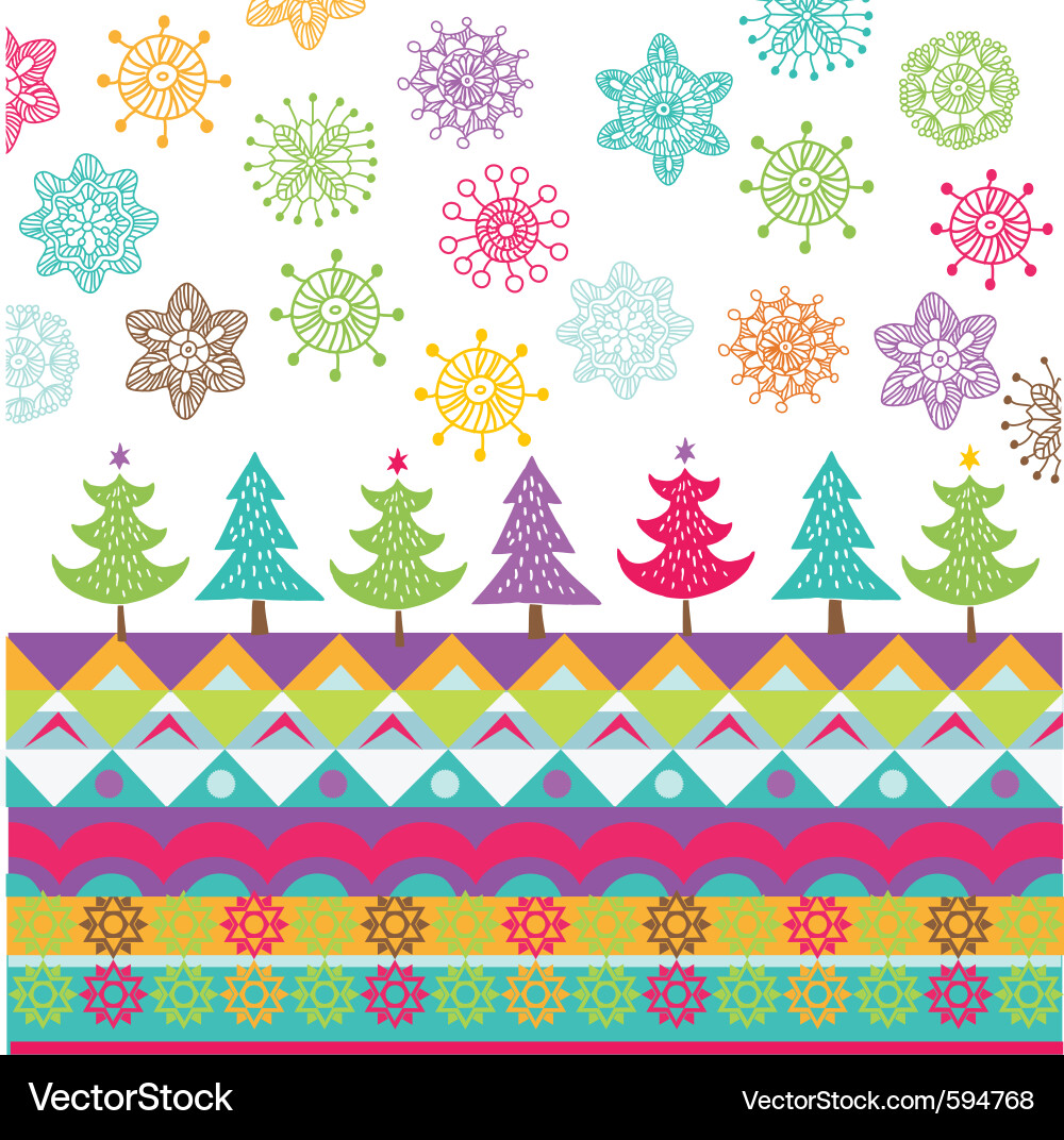 Forest pattern vector image