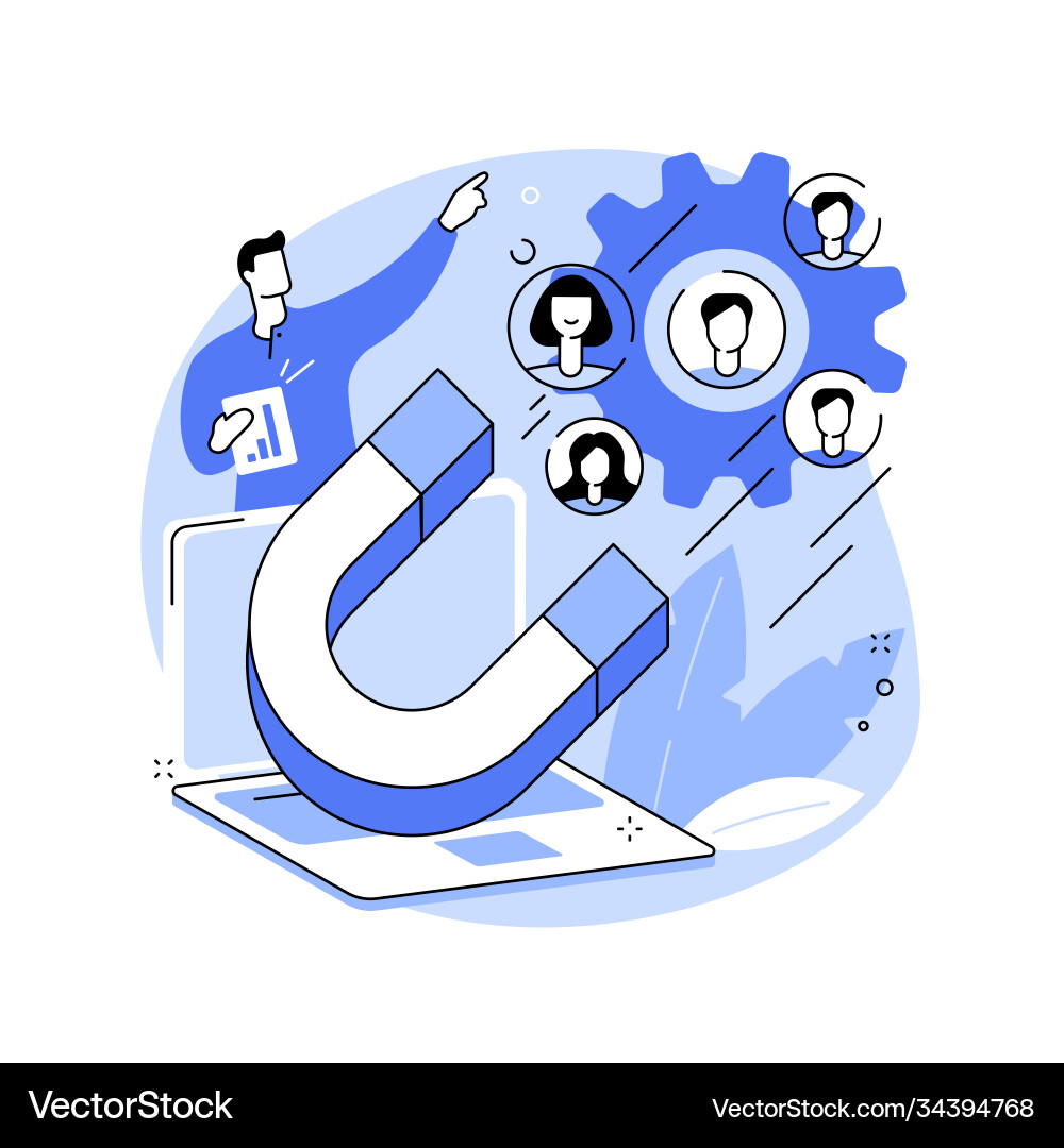 Generating new leads abstract concept Generating new leads abstract concept vector image