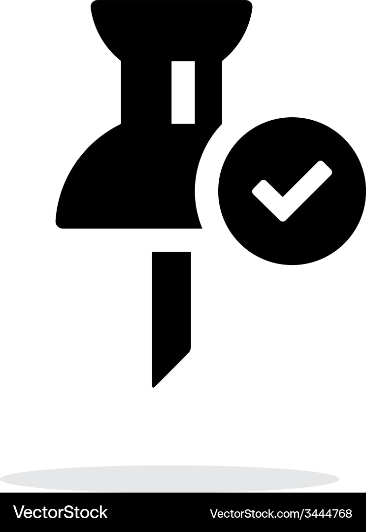 Mapping check pin icon on white background vector image