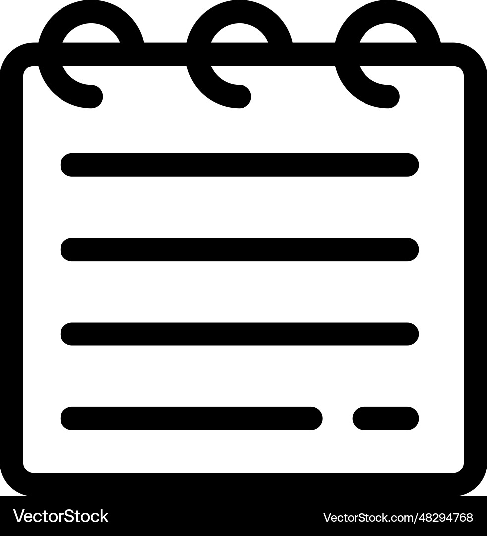 Notepad icon Notepad icon vector image