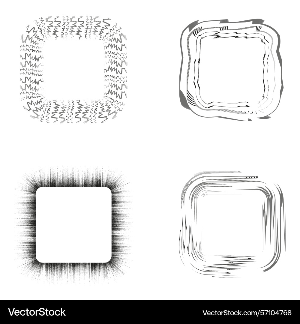 Smoky square shape rough border edges soft Vector Image
