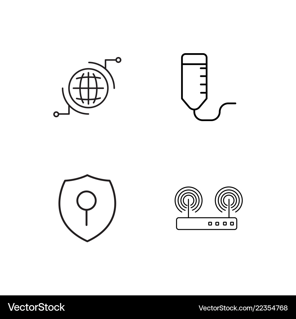 Web simple outlined icons set Web simple outlined icons set Vector Image