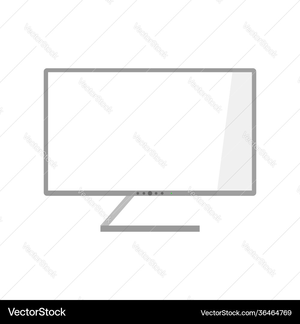 A minimalistic computer monitor on curved stand A minimalistic computer monitor on curved stand vector image