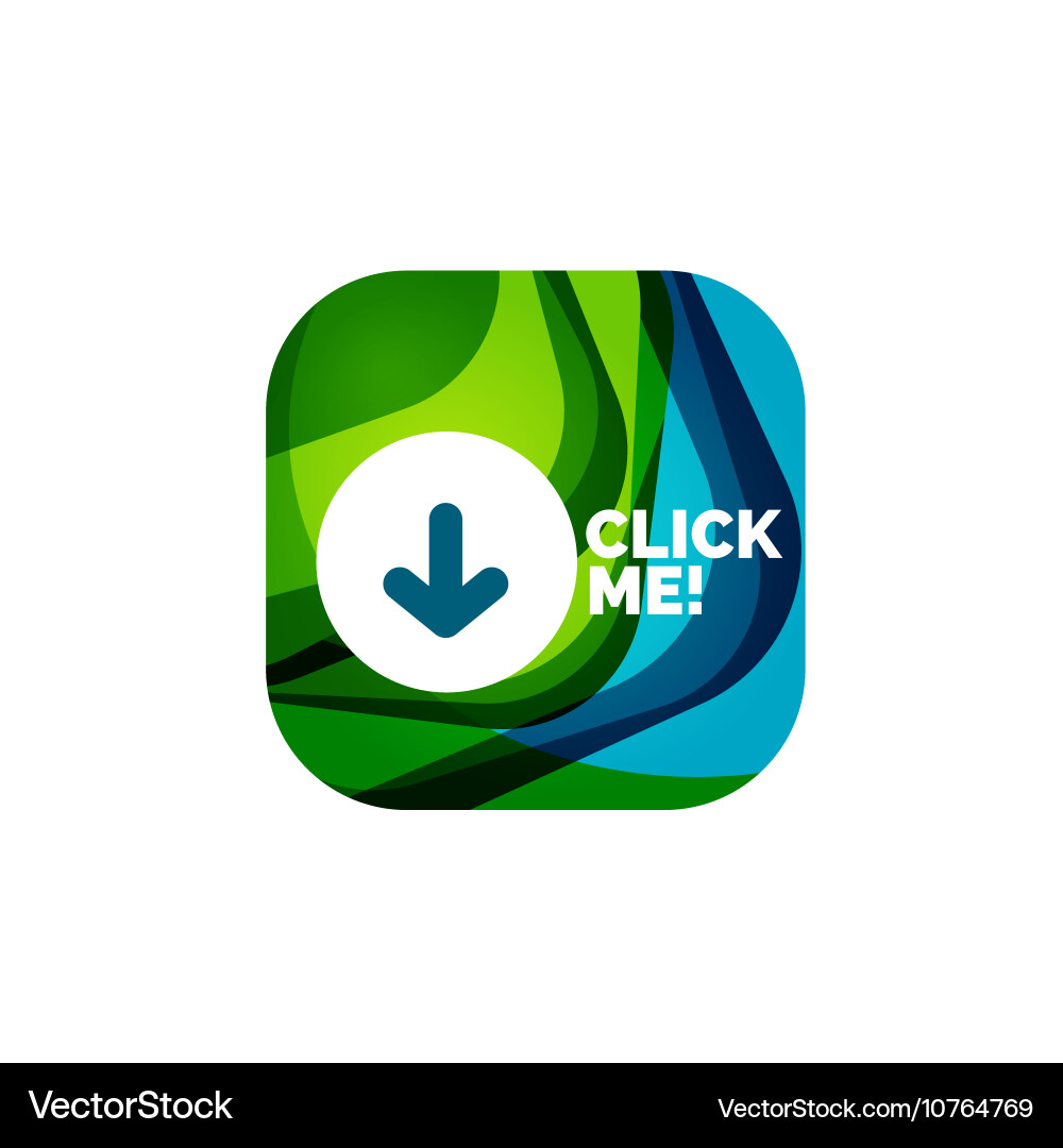 Abstract square button template Vector Image