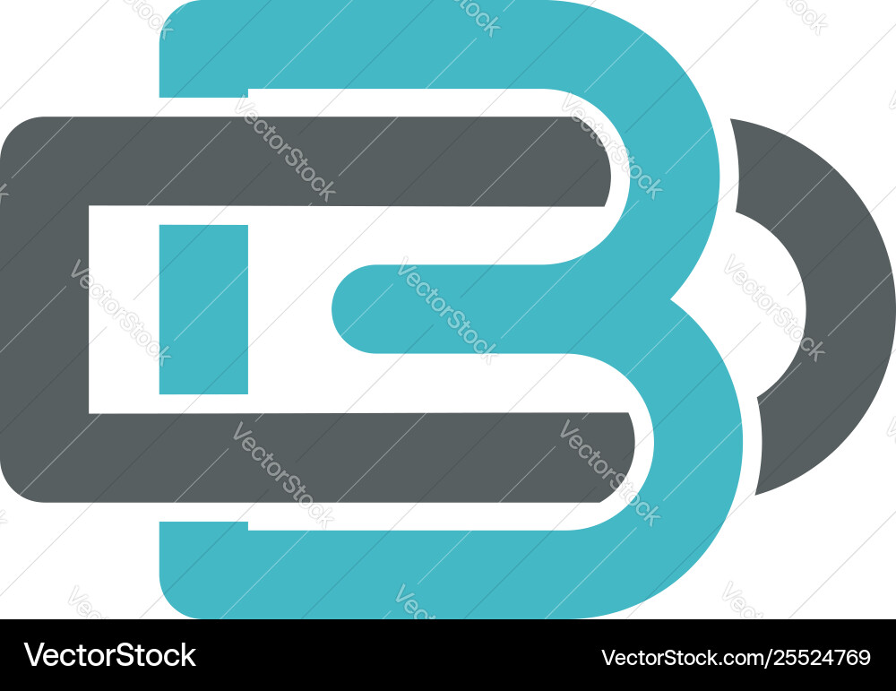 B d letter logo template vector image