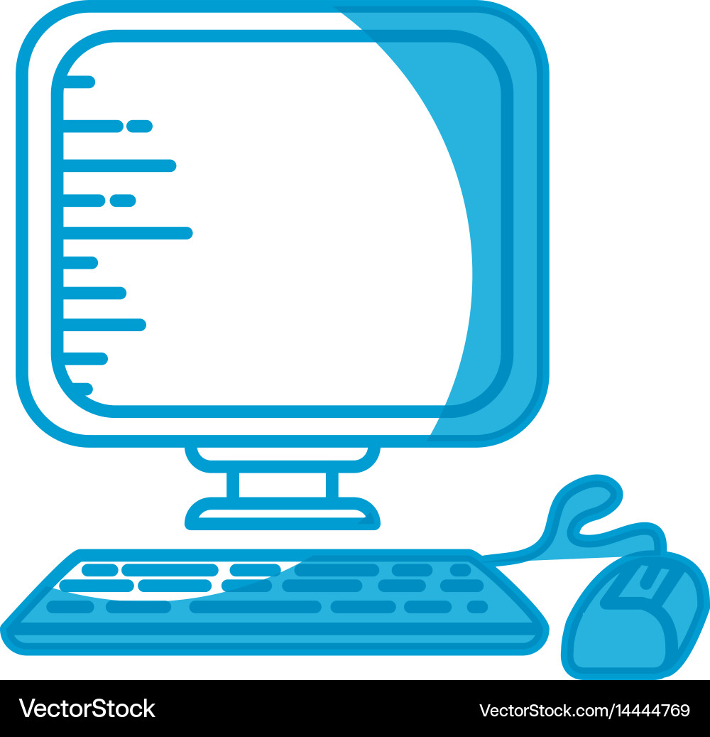 Desktop computer technology Vector Image