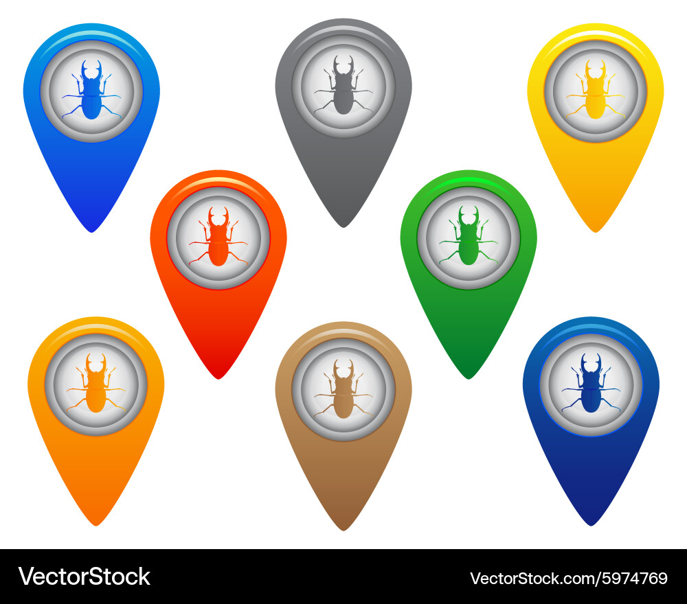 Different colored buttons Vector Image