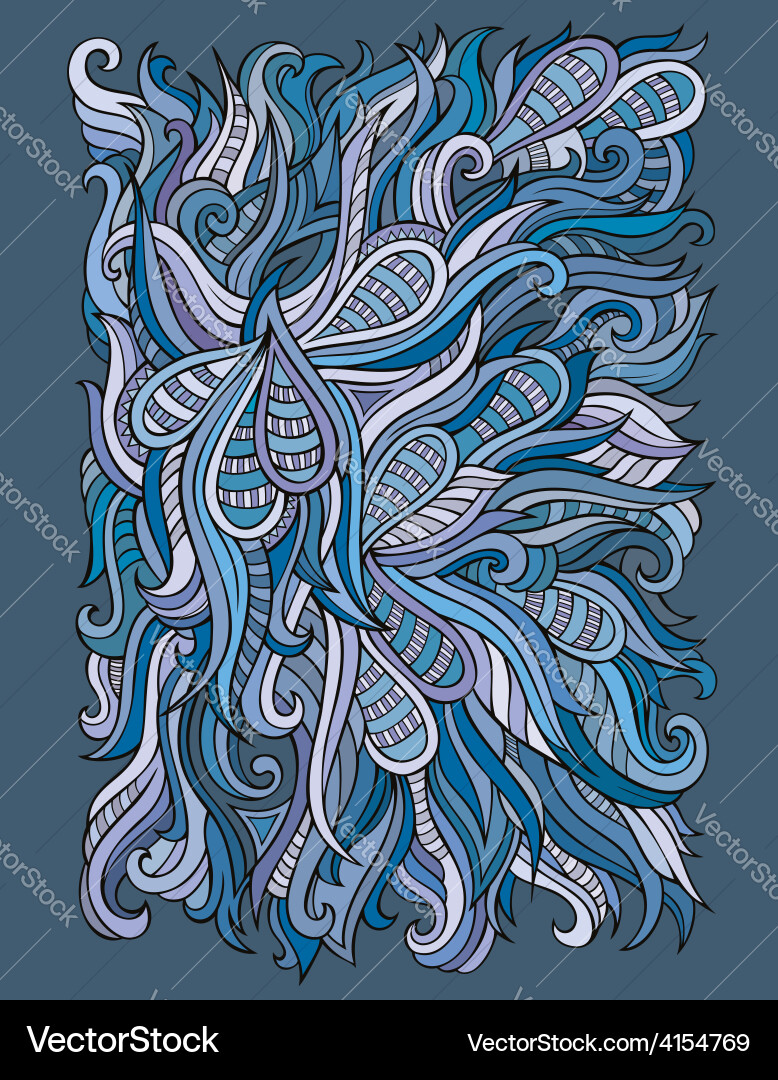 Doodles nature background Royalty Free Vector Image