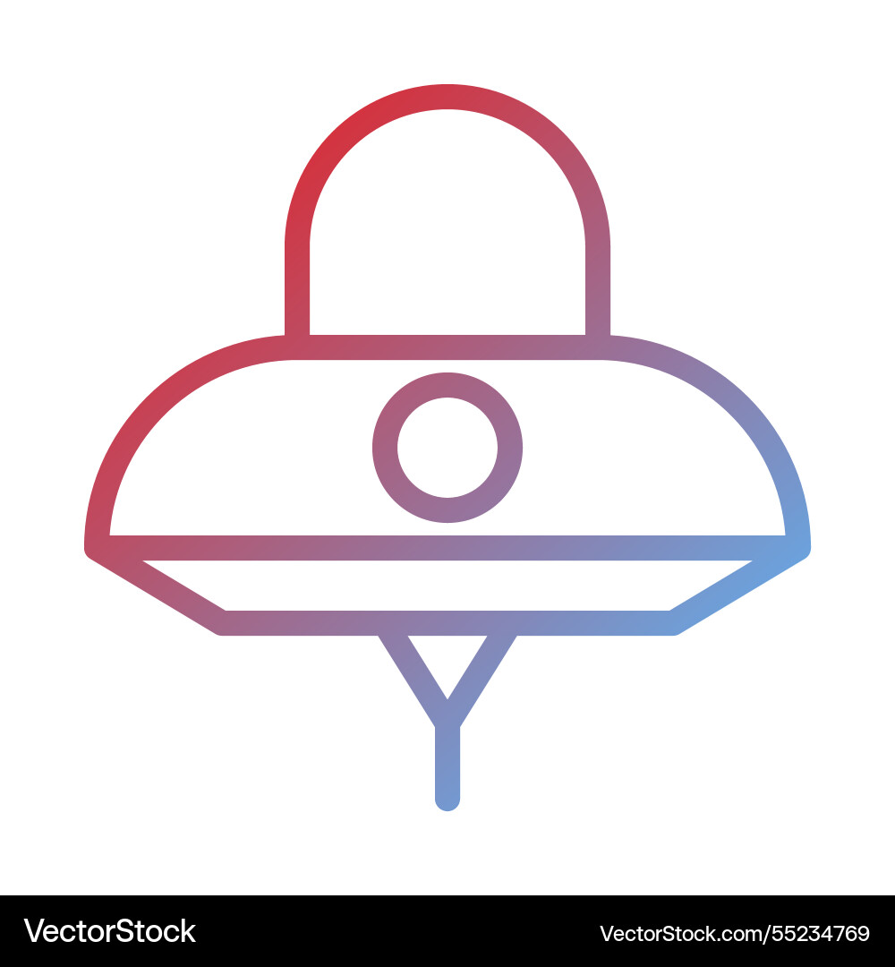Gradient ufo icon with red and blue transition Gradient ufo icon with red and blue transition Vector Image