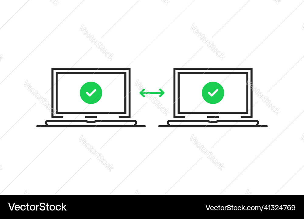 Linear easy file transfer or data backup Linear easy file transfer or data backup vector image