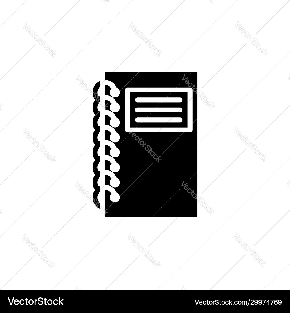 Notebook icon isolated eps10 Notebook icon isolated eps10 vector image