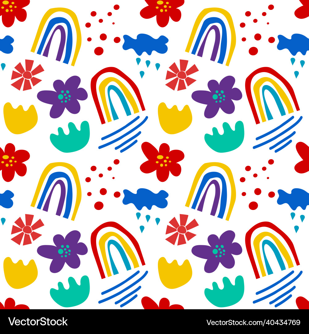 Seamless abstract pattern of simple organic shapes Vector Image