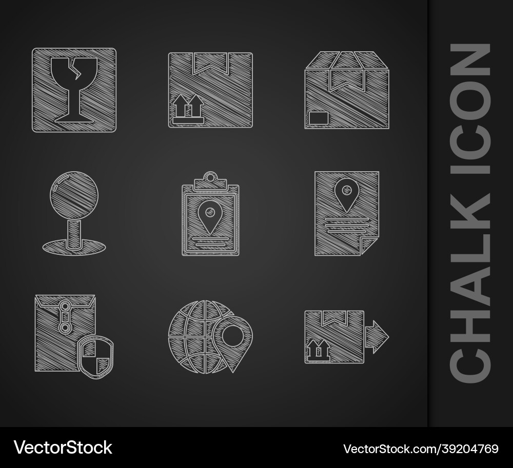 Set document tracking marker system location Set document tracking marker system location vector image
