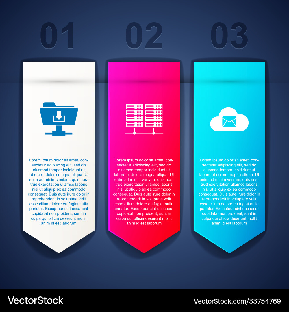 Set ftp folder download server data web hosting Set ftp folder download server data web hosting Vector Image