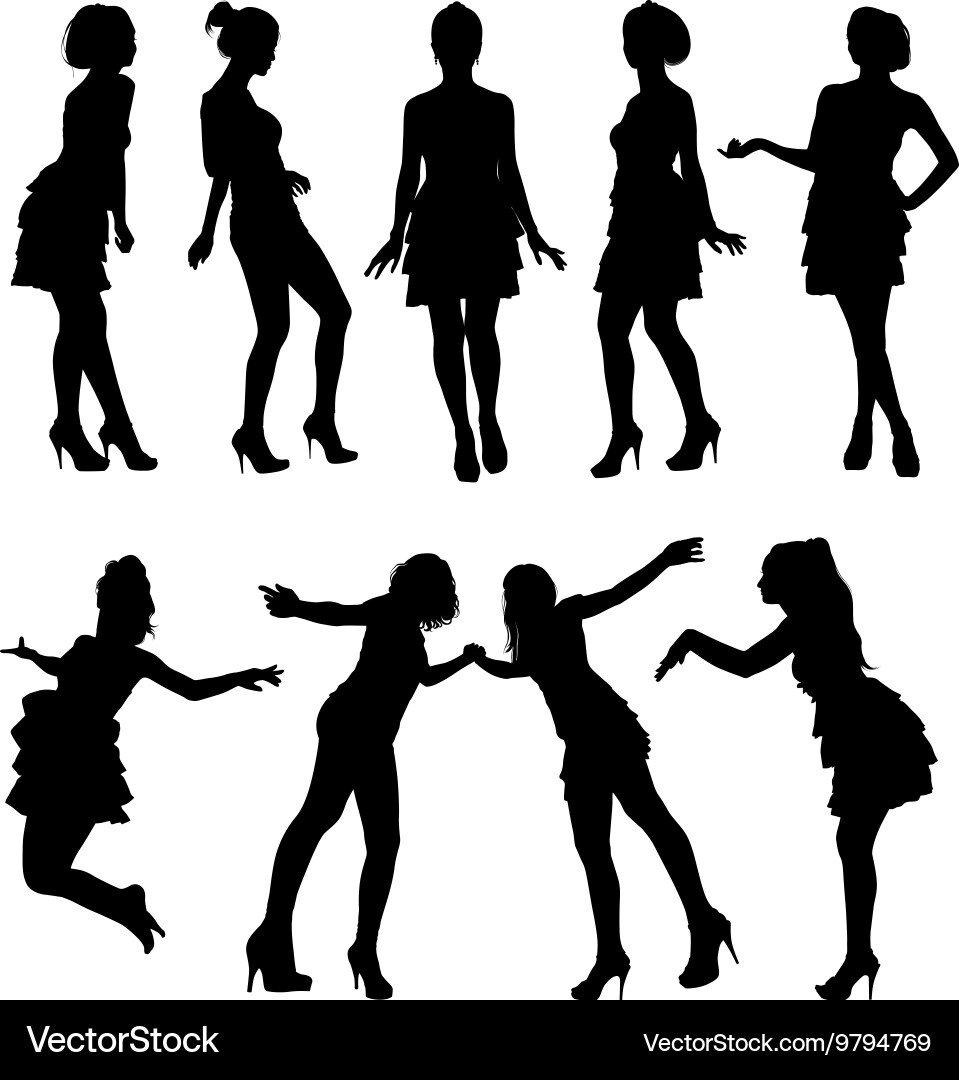 Silhouettes vector image