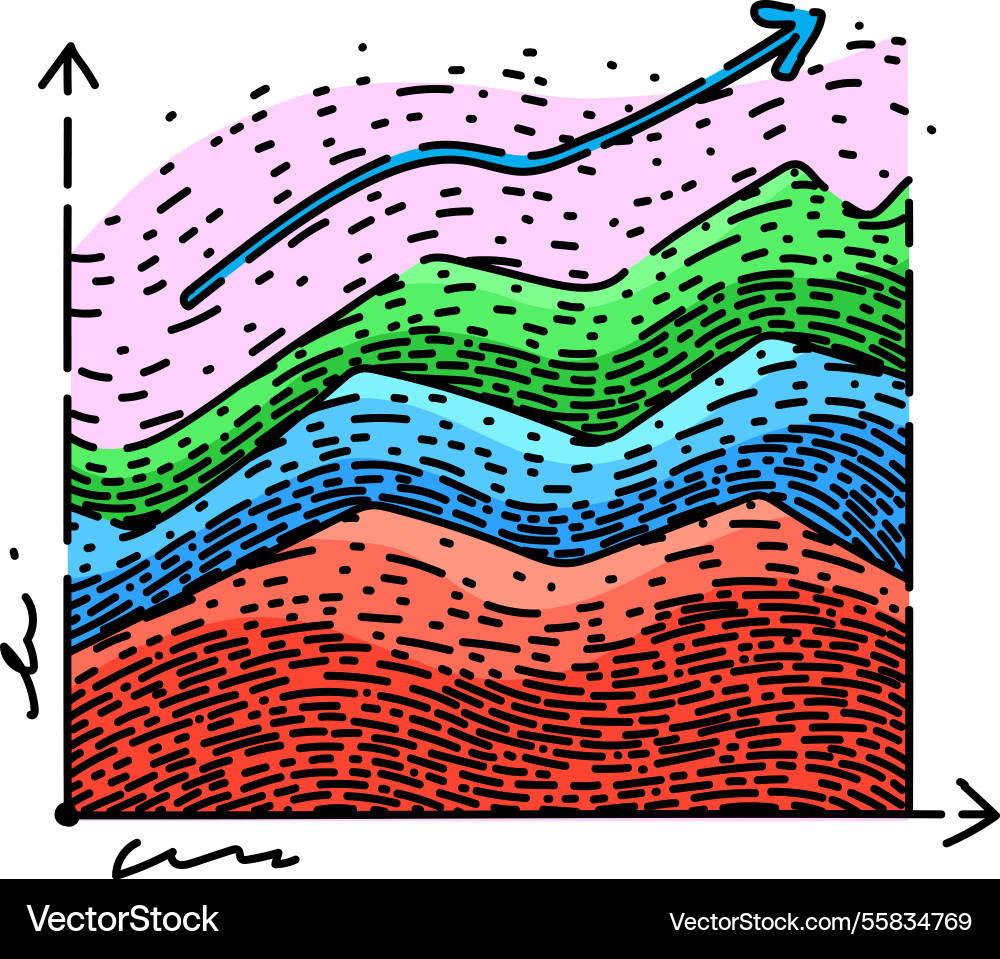 Visualization graph sketch hand drawn Vector Image