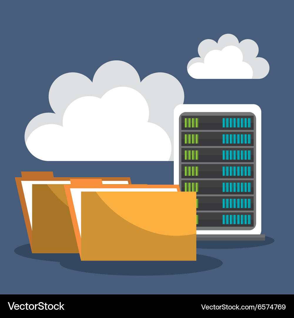 Web housting and technology design vector image