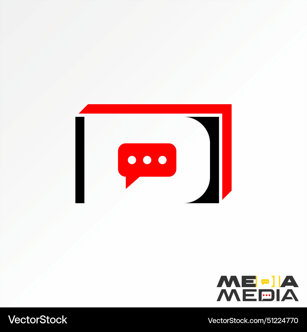 3d block initial d talk symbol negative space 3d block initial d talk symbol negative space vector image