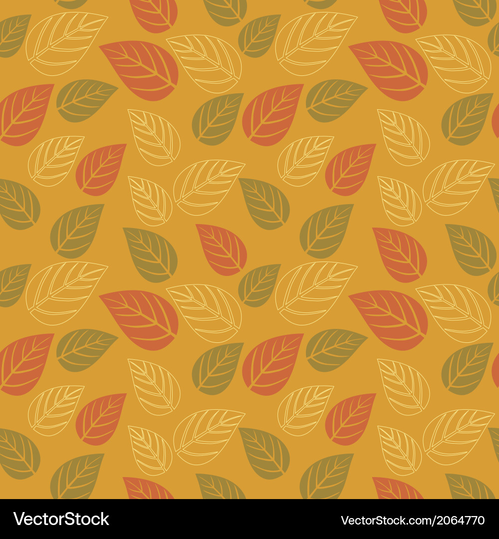 A seamless pattern with leafautumn leaf background vector image
