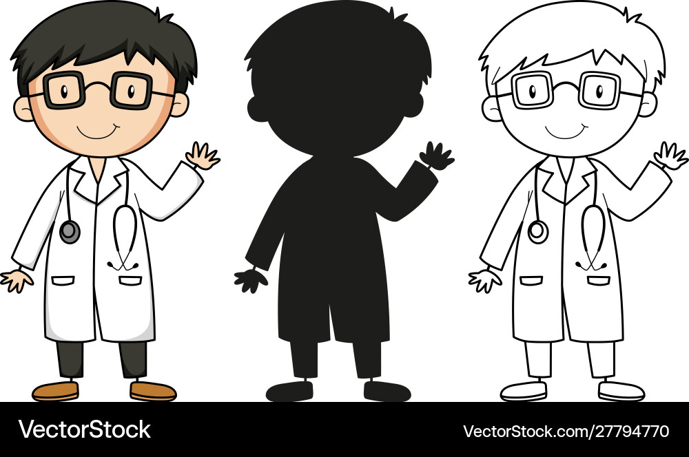 A set characters in color silhouette A set characters in color silhouette vector image