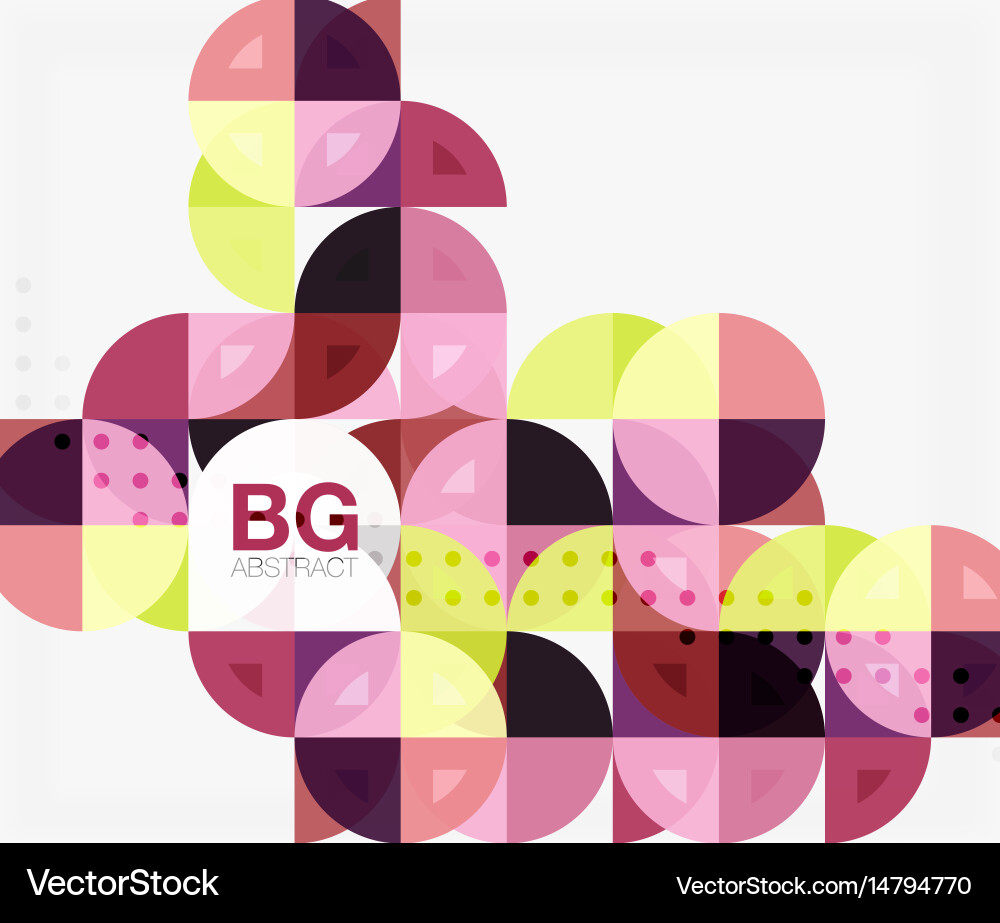 Abstract background of circle elements Vector Image