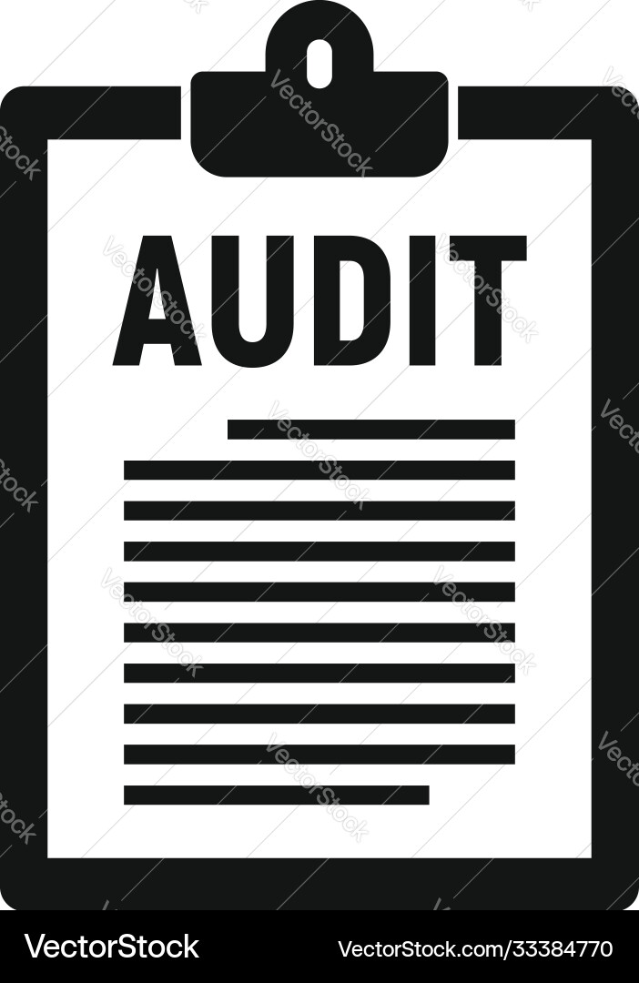 Audit clipboard icon simple style Audit clipboard icon simple style vector image