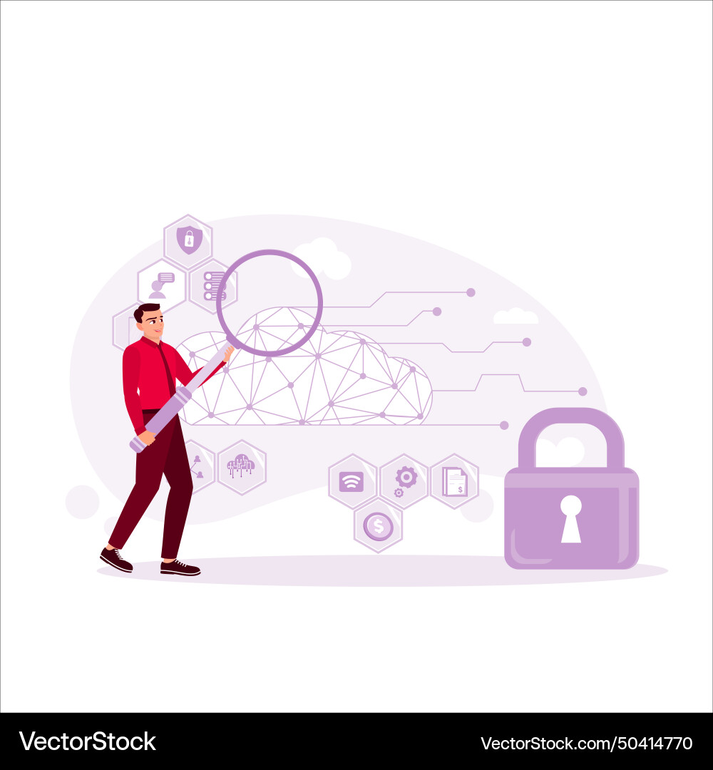 Cloud computing security information Cloud computing security information Vector Image