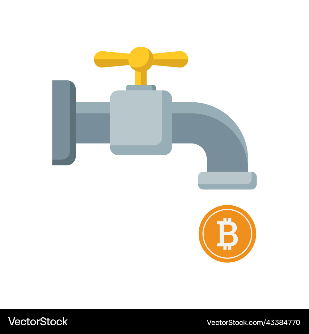 Crypto faucet icon on white background – Royalty-Free Vector | VectorStock