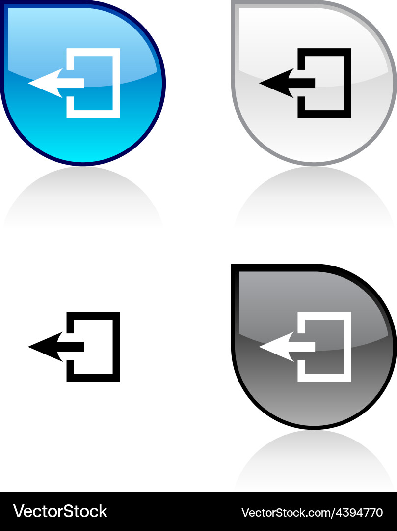 Exit button vector image
