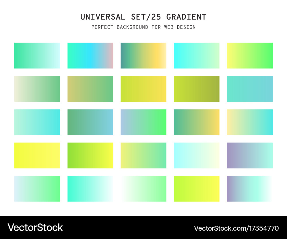 Gradient Color Set - Light & Smooth vector image