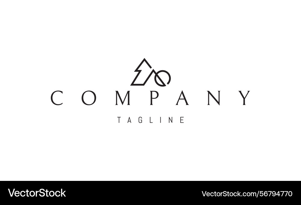 Logo with an abstract image of a pine tree Vector Image