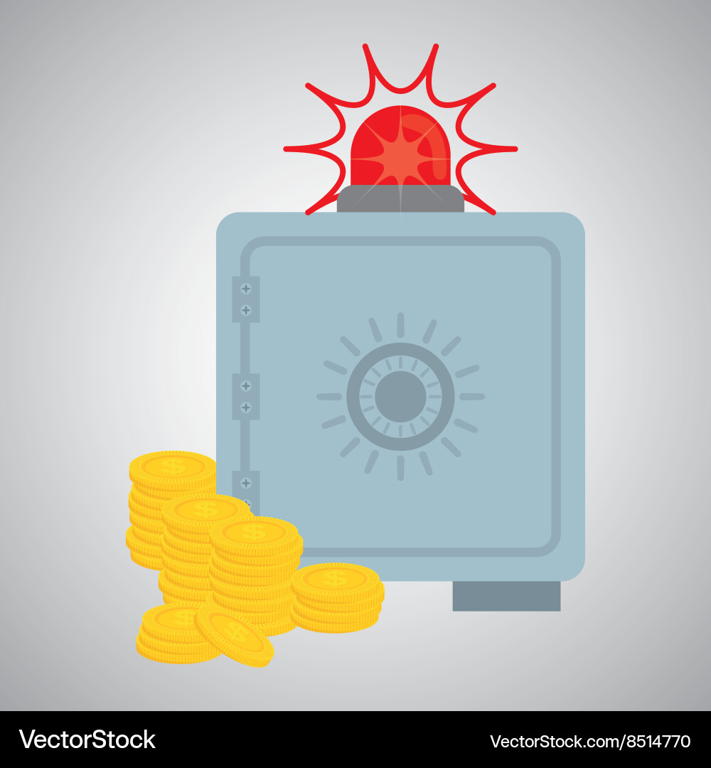 Security system design warning and technology vector image