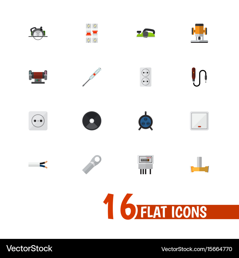 Set of 16 editable instruments icons includes vector image