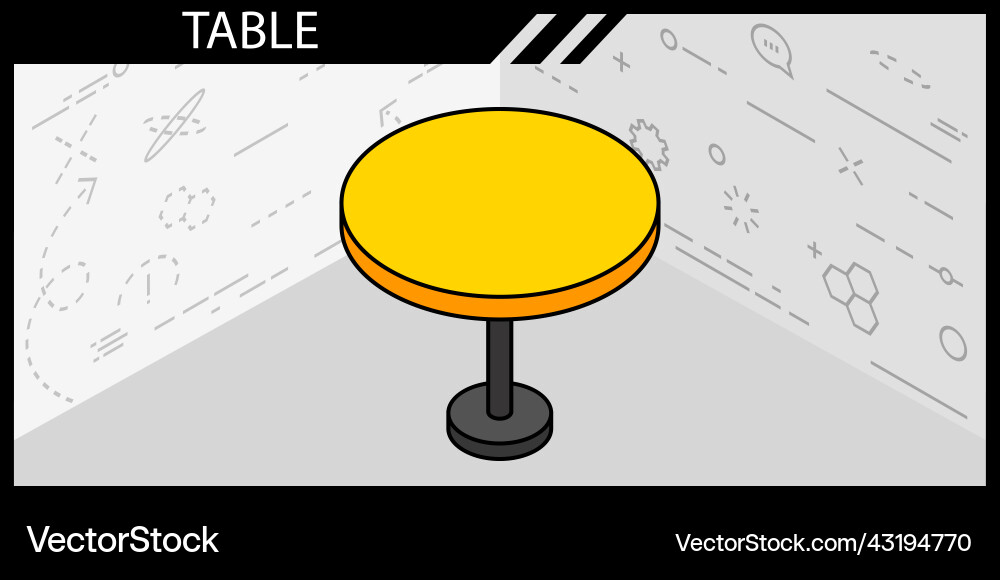 Table isometric design icon web 3d colorful Table isometric design icon web 3d colorful vector image