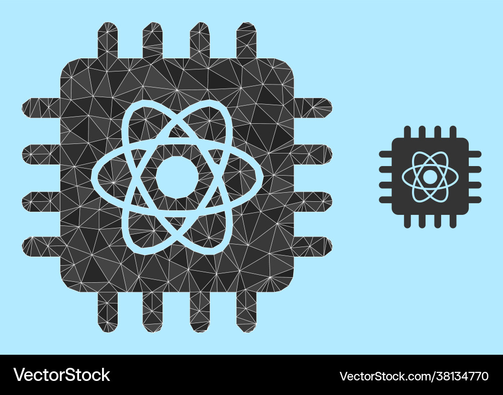 Triangle filled quantum computing icon Triangle filled quantum computing icon Vector Image