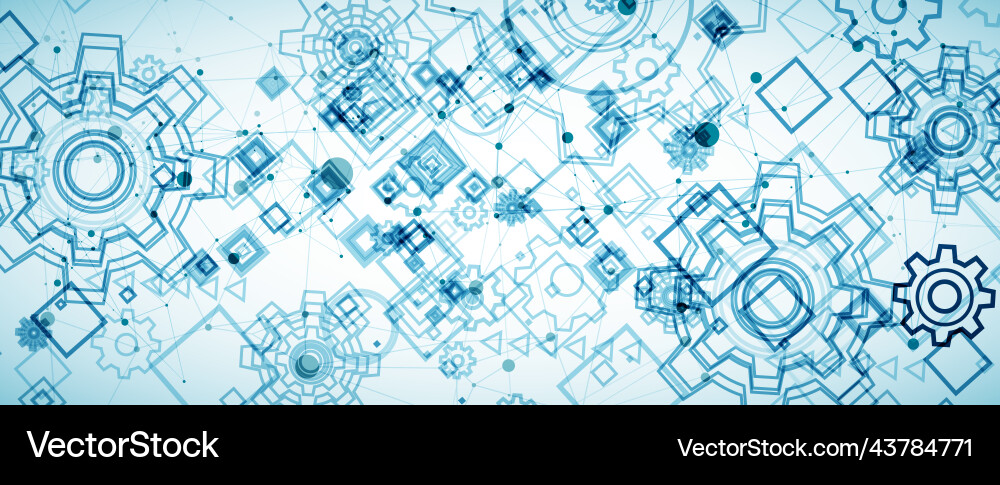 Abstract blue technological background structure Vector Image